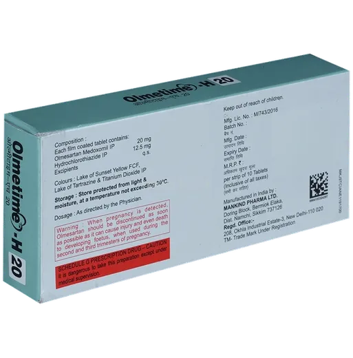 olmetime h 20mg tablet 10's